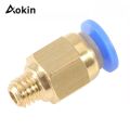10 Pieces  Parts PC4-M6 Pneumatic Connectors for 4mm OD Tubing M6 6mm Bowden Quick Coupler Straight Fitting Connector. 