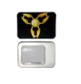 Metal Fidget Spinner with Protective Case - Golden. 