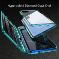 Biruiqu For VIVO V20 Magnetic Absorption Case Metal Frame Shockproof Double Sided Tempered Glass Magnetic Case Cover. 