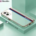 Jizetin (Free Lanyard) for Realme 9i Back Cover Car Track Luxury 6D Plating Case Side Pattern Soft Silicone Square Mobile Phone Cases. 