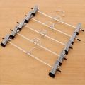 10Pcs Metal Trousers Hangers, Non-Slip Clips Hanger for Slacks Jeans Socks, Skirts Hangers with 2-Adjustable Clips. 