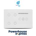 4 Gang Plus Fan Switch voice control & Google assistant device Smart Wi-Fi plug Switches, Smart Home WiFi Switch, 4 Gang Wi-Fi Fan Switch work with Alexa, Google Home, Smart Life App, Smart WiFi Fan Switch, Ceiling Fan Switch, Fan Smart Switch - Bluedot. 