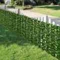 Artificial Ivy Privacy Fence Screen, 118X19.6in Artificial Hedges Fence and Faux Ivy Vine Leaf Decoration for Garden. 