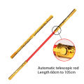 Adjustable Length Monkey King Staff 60cm Golden Wukong Ruyi Jingu Bang Expandable Cosplay Prop with Auspicious Cloud Relief Design Perfect for Play Events Automatic Expansion Contraction Toy. 