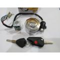3 Pcs Lock Set (Ignition+Handle+Petrol Tank Cap) with Stylish Folding Key for 70cc Motorcycle. 