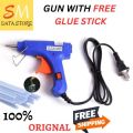 Hot GlueGun 20W Upgraded New Imported GlueGun small glue Sticks Hot Melt GlueGun Removable Anti-hot Cover for DIY Small Craft Projects Blue. 