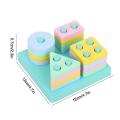 Geometric Intelligence Board Wooden Puzzles Teaching Geometric Shape Cognitive Matching Toys colorful For Kids. 