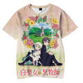 3D Shiro Seijo to Kuro Bokushi Anime Cartoon The White Holy Woman and the Black Priest T-shirt Harajuku Streetwear Clothes. 
