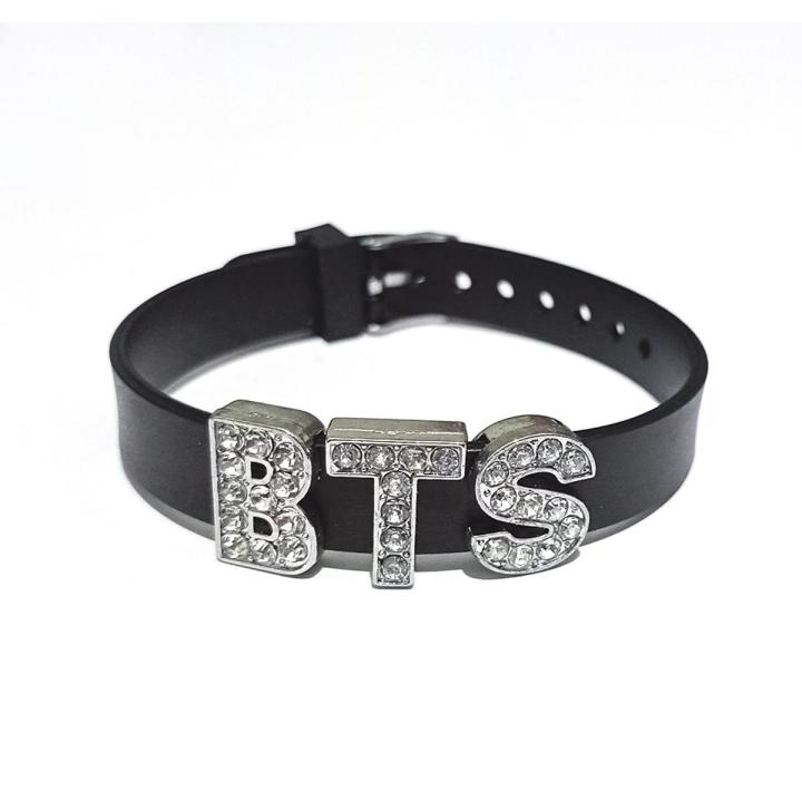 BTS Lover wristband Silver Stainless Zircons Wristband - Best Gift - Birthday Present