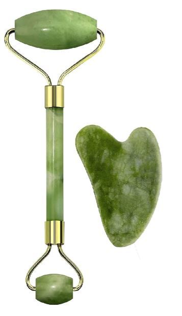 Pack%20of%202%20New%20Deal%20Guasha%20Scraping%20Jade%20Roller%20Facial%20Massage%20Tool%20and%20Derma%20Roller%200.5%20mm%20With%20540%20Titanium%20Needles%20-%20Image%202