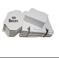 Pack of 20 White Flat Box For High Strength Packing. 