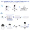 EYSAFT Baby Monitor Mount Universal Baby Kamera Holder, Flexible Baby Camera Mount Baby Monitor Shelf Baby Monitor Stand Compatible with Most Baby Monitors white. 