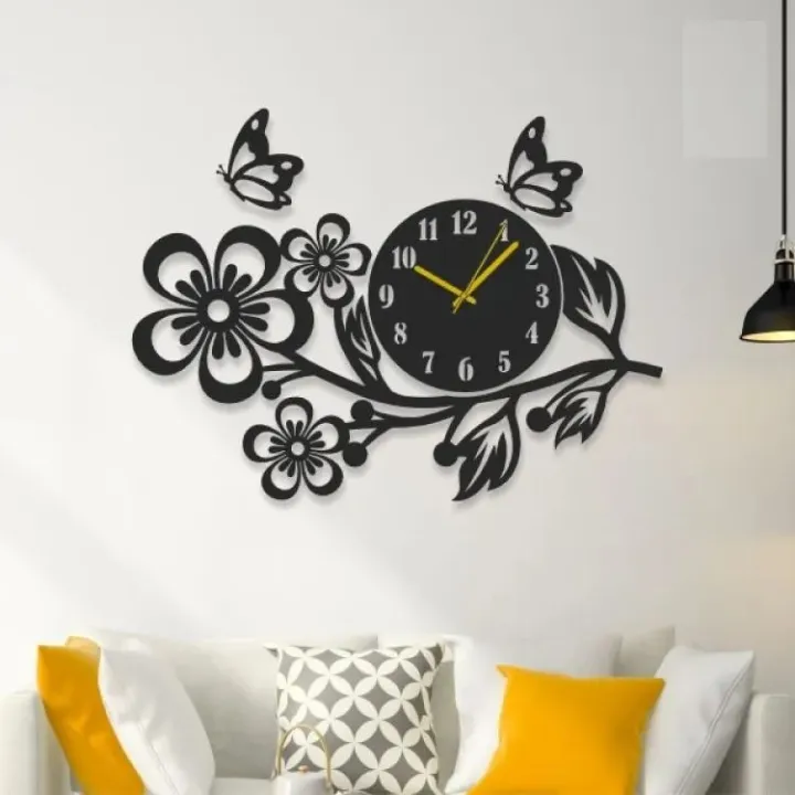 3D%20wooden%20wall%20clock,Flower%20shaped%20wall%20clock,BUTTERFLY%20ON%20FLOWERS%20CLOCK%20For%20Home%20Decor%20Offices%20And%20Gits%20-%20Image%202