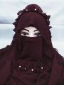 Crown Hijab With Naqab Ready To Wear| Crown Niqab Hijab for Girls | Crown Style Naqab and Hijab. 
