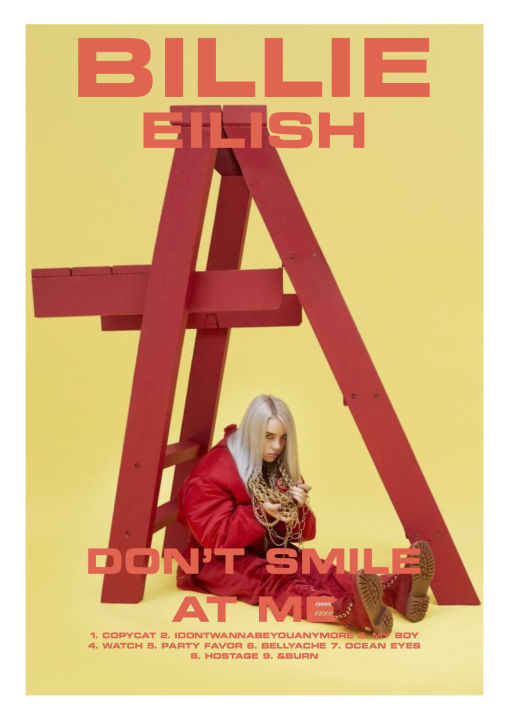 Billie%20Eilish%20Music%20Pop%20Culture%20Teenage%20Posters%20Vinyl%20Paper%20Quotes%20Vintage%20Music%20Enthusiasts%20Posters%20Home%20Room%20Art%20Painting%20Wall%20Poster%20-%20Image%203