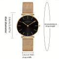 Hannah Martin Women's Watch Japanese Movement Quartz Watch Classic WR Analog CH36 Stainless Steel Wrist Watch. 