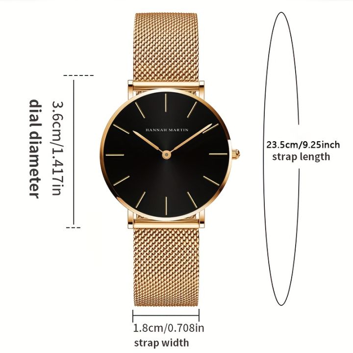 Hannah%20Martin%20Women's%20Watch%20Japanese%20Movement%20Quartz%20Watch%20Classic%20WR%20Analog%20CH36%20Stainless%20Steel%20Wrist%20Watch%20-%20Image%206