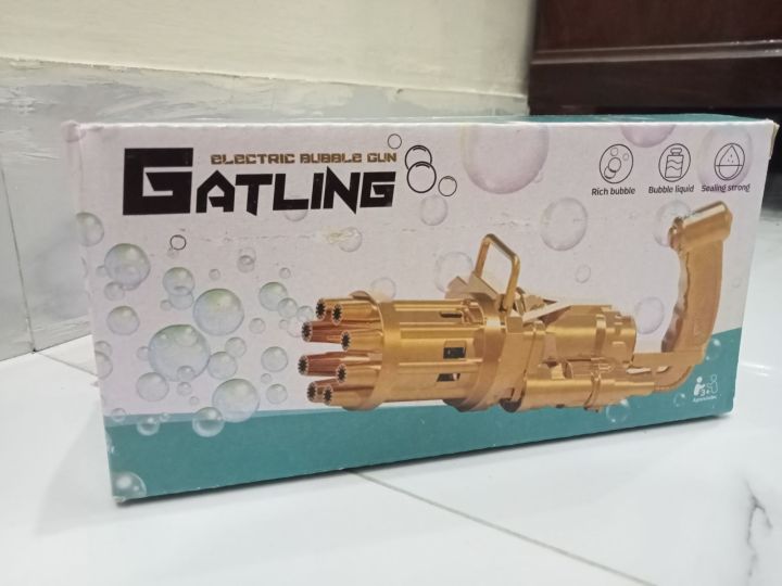 Electric bubble gun for kids
