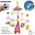 Remote Control Musical Cot Mobile Crib Bell Bed Ring Hanging Rotate with 108 Beautiful Music  Multicolour. 
