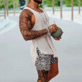 Men Tank Top Lightweight Round Neck Knitted Summer Tank Top. 