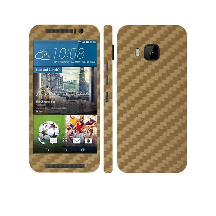 HTC One M9 en Carbon Fiber Texture Mobile Skin - Gold