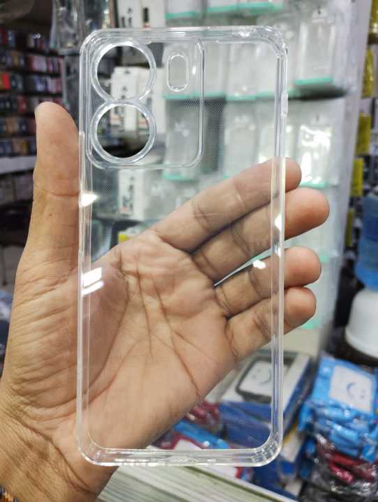 Soft Jelly cover Redmi 13C 4G Zero 30 4g Hot 40 Redmi note 13 pro Redmi note 13 pro Redmi note 13 pro plus Camon 20 Realme C67 Samaung s24 Ultra S23 fe Transparent with Camera protection Dust Proof Cap (No edges)