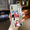 YIWESAN For OPPO A31 2020 Case With Wristband New Design Phone Case For Girl Women Thin Pattern Cartoon Minnie Shockproof Plating Silicone Casing Full Cover SoftCase Protection Cases. 