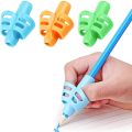Pencil Holder Silicone Two Finger Ergonomic Tools Writing Posture Correction Trainer Writing Aid Grip Durable Professional Rubber Pencil Holder School Supplies Correcting Hand Protector Pencil Grips | Pencil Griper For Kids. 