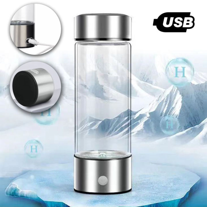 420ml Hydrogen-Rich Water Cup Electric Hydrogen Rich Water Generator Bottle Titanium Quality Filter Portable Antioxidant Bottle