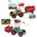 Goglor Farm Tractor Toy, Pawaca 4 Pcs Diecast Cars toys Glide Farm Engineering Construction Vehicles for Kids Boys Toddlers, Harvester Sprinkler Dumper Tractor. 