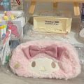Steve Cute Melody large-capacity Plush Pencil Case Student Cosmetic Bag. 