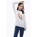  Sweat shirt For Women & Girls (Printed)  -  White. 