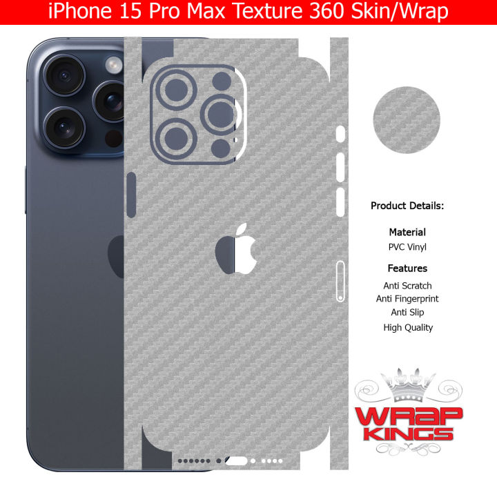 iPhone%2015%20Pro%20Max%20Skin/Wrap%20360%20Protection%20Sheet/%20Carbon%20fiber/%20Matte/%20Transparent/%20Lamination%20Back%20And%20Sides%20Included%20Camera%20Skin%20-%20Image%203