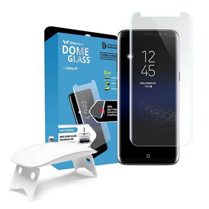 Galaxy S8 PLUS Whitestone Dome Glass Tempered Glass Screen protector with UV