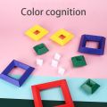 Pyramid Stacking Toy Building Blocks For Kids Creative Preschool Learning Activities Kids Blocks 3D Puzzle Brain Teasers. 