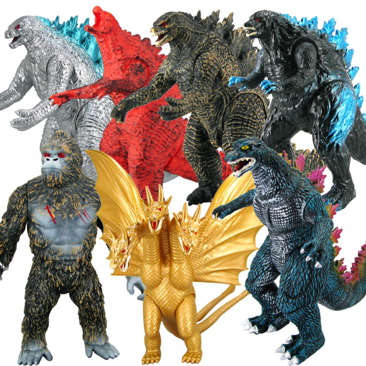 Star Godzilla Big Red Lotus Mechanical Space Godzilla Vs King Kong Kedola Soft Rubber Monster Hand Toy
