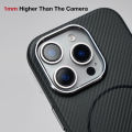 Sanptoch For Magsafe Carbon Fibre Texture Phone Case For iPhone 16 / 15 / 14 Pro Max Anti-fingerprint Back Cover For iPhone 16 Pro Max Ultra Slim Protection Casing. 