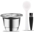 Espresso Refillable Capsules Reusable Nespresso Pod Espresso Coffee Pod Stainless Steel Capsules Compatible. 