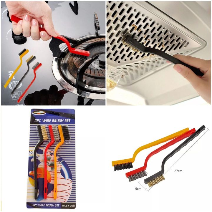 NC - 3 Pcs Wire Brush Set - 1 Set