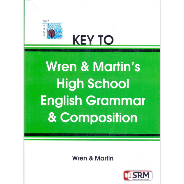 key-to-wren-martin-s-book-for-high-school-english-grammar