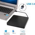 8x Ultra Thin DVD writer USB 3.0 DVDRW driver Portable Slim Rom Recorder/Writer Burner, Support for Mac/Linux/Win OS (Black). 