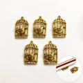 5 pcs pack , Cage Charms ,Jewelry Making Accessories ,Metal charms , scrapbooking charms. 