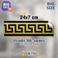 Gift City Presents Golden Tile Border StickersMultiple Quantity - 24x7 cm Black and Gold Pattern Design Wall Decorative Self Adhesive Tiles Stickers Bathroom Kitchen Sticker Wall Wallpaper Border Decoration. 