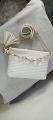 Ladies Bags, white purse golden chain design for women tote bags. 