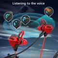 G11 Gaming Headset, Gaming E-Sports Earphones Noise Cancelling In-Ear Headphones with Detachable Mic for PUBG. 