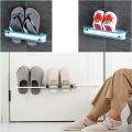Slippers Rack Hanging Shoe Organizers,3 in 1 Folding Holder Shoes Hanger Wall Mounted Shoe and Bathroom Towel Organizer Rack. 