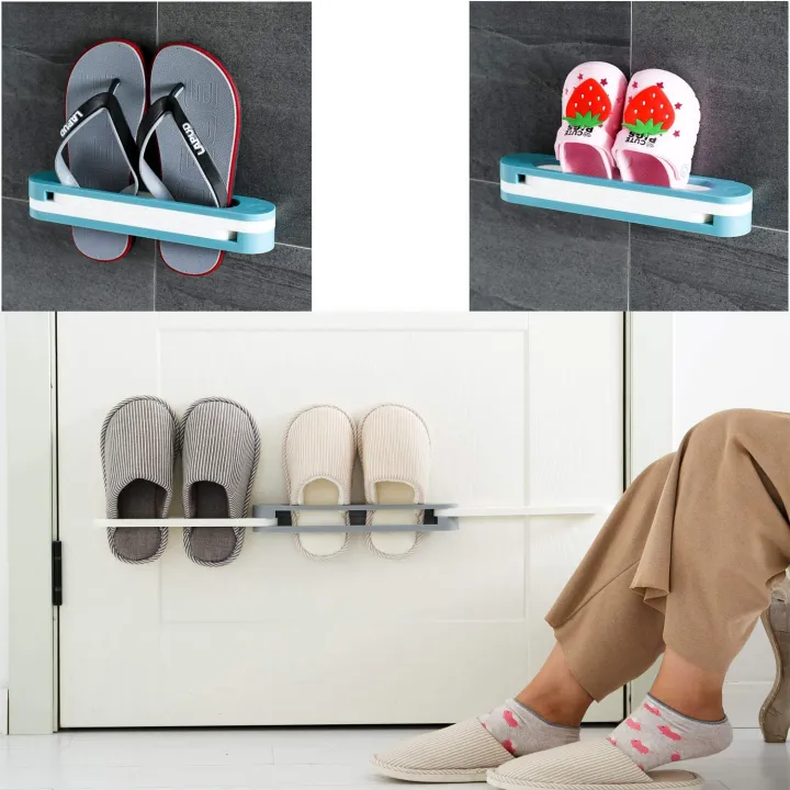 Slippers%20Rack%20Hanging%20Shoe%20Organizers,3%20in%201%20Folding%20Holder%20Shoes%20Hanger%20Wall%20Mounted%20Shoe%20and%20Bathroom%20Towel%20Organizer%20Rack%20-%20Image%203
