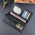 New PU Leather Long Wallet For Men Card Holder Slim Money Mobile Wallet. 