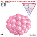 Its A Girl Solid Latex Pack 20, 40, 60, 100 Pcs Balloons For Parents Special Day Blue Printed Balloon Its a G It's a Girl Ballons To Welcome New Born Baby Large Size Baloon For Party Decoration & Party Supplies Productsl. 