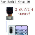 Front Rear Camera For Xiaomi Redmi Note 10 M2101K7AI, M2101K7AG Back Wide Macro Depth Main Camera Module Flex Cable. 